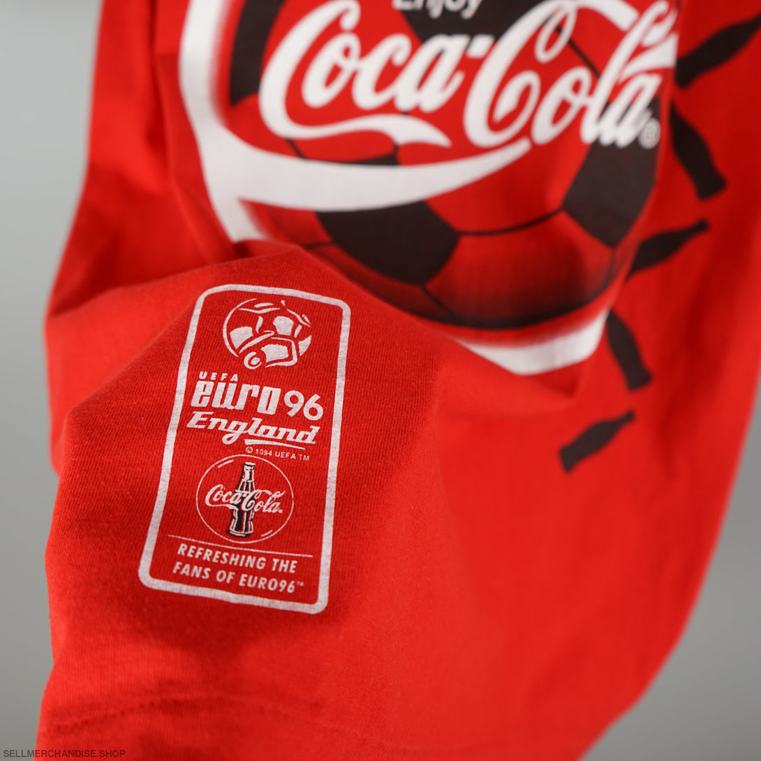 Vintage 1996 Coca Cola Soccer Euro96 t-shirt