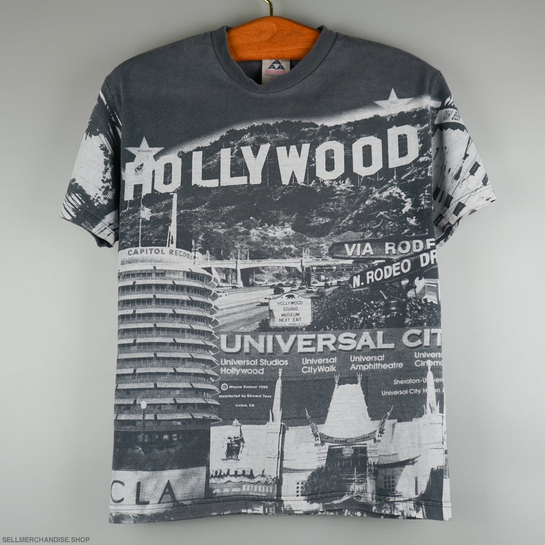 Vintage 1996 Hollywood t-shirt all over print