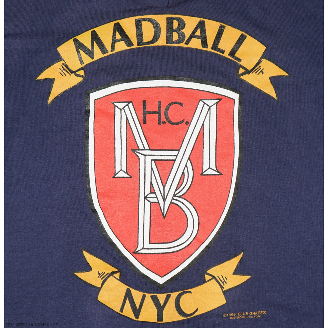 Vintage 1996 Madball NYC Hoodie Hardcore Blue Grape