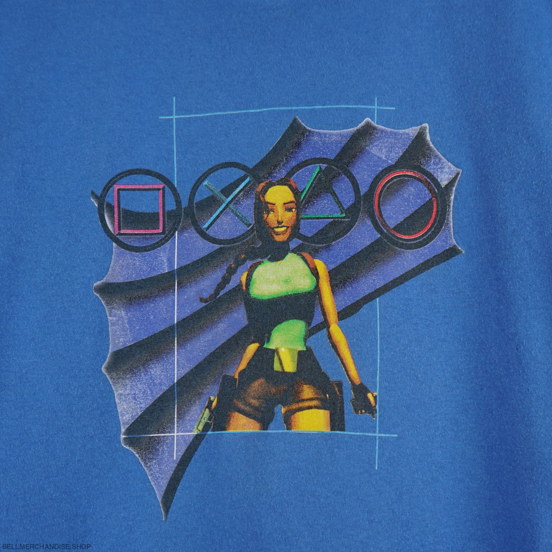 Vintage 1996 Tomb Raider Playstation game t-shirt Lara Croft