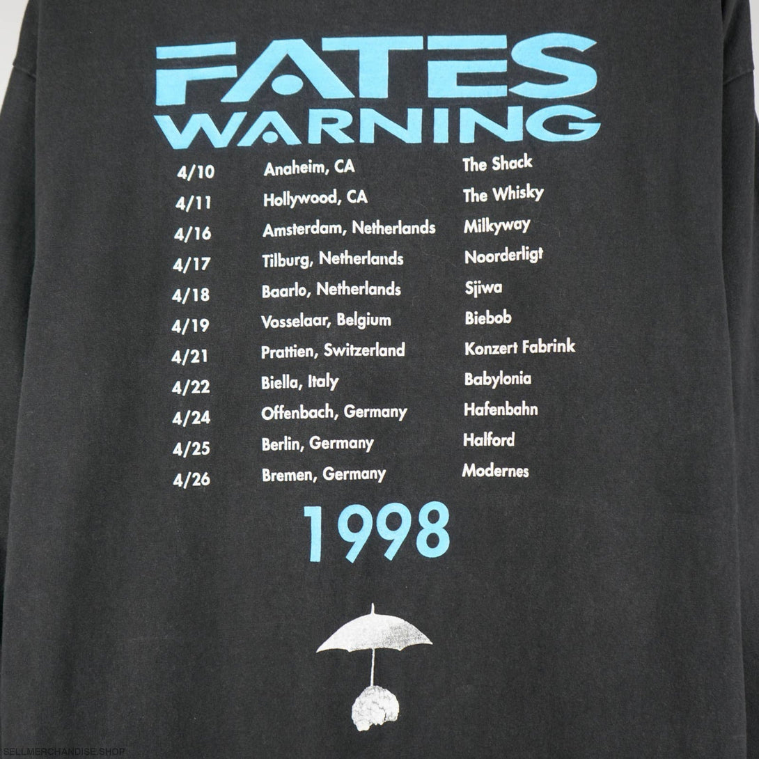 Vintage 1998 Fates Warning tour t-shirt