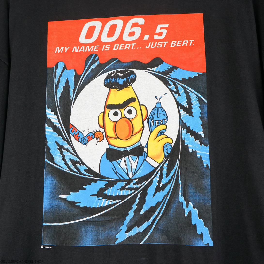 Vintage 1998 Muppets Bert James Bond 006.5 t-shirt