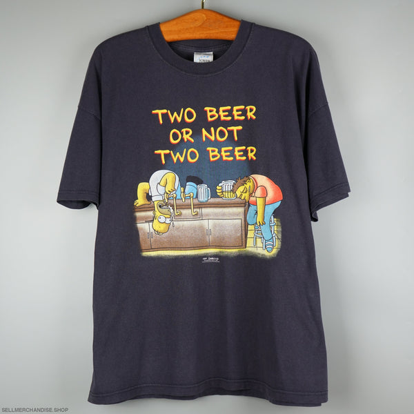 Vintage 1998 Two Beer or not two beer t-shirt The Simpsons