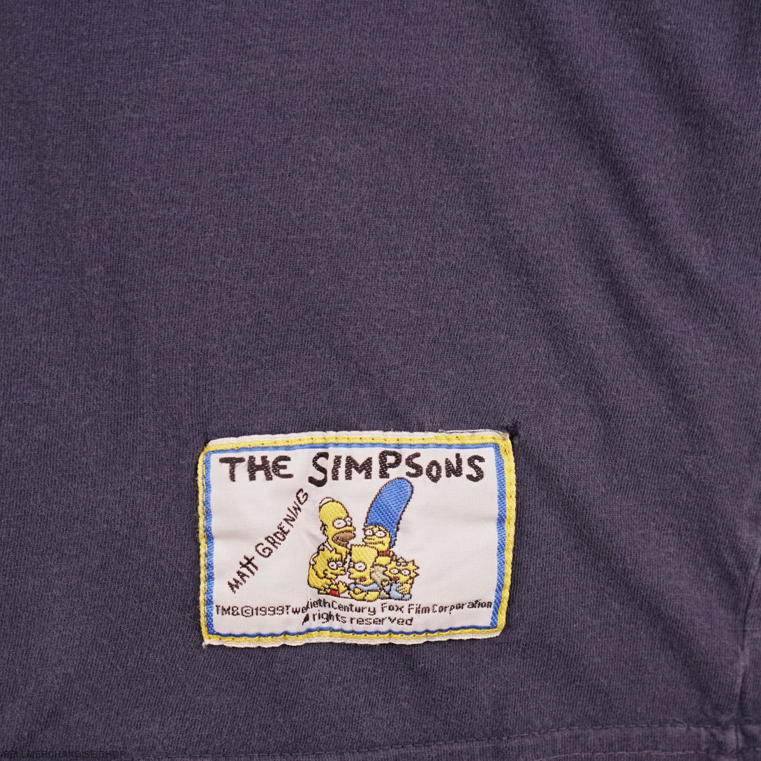 Vintage 1999 Bart And Homer Simpsons T-Shirt FBI Agents