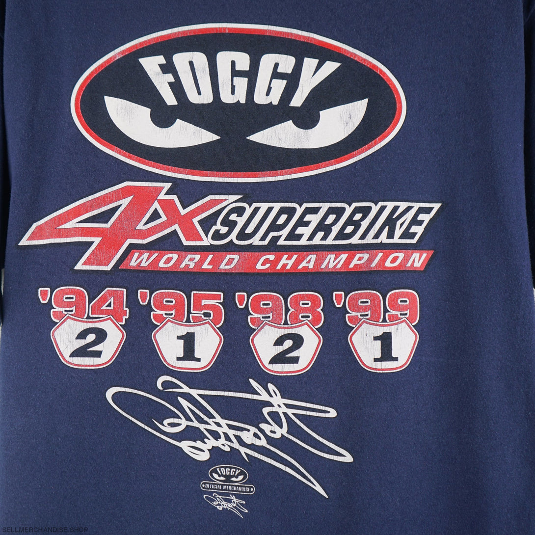 Vintage 1999 Carl Fogarty T-Shirt Superbike Champion