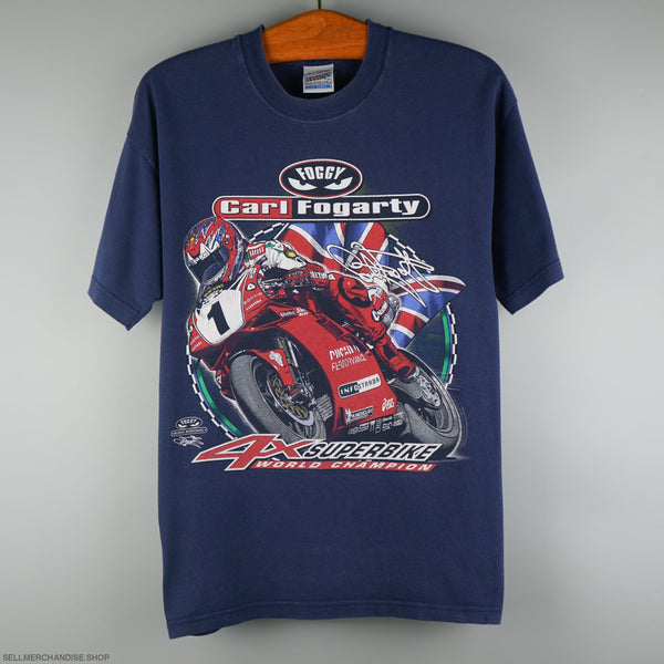 Vintage 1999 Carl Fogarty T-Shirt Superbike Champion