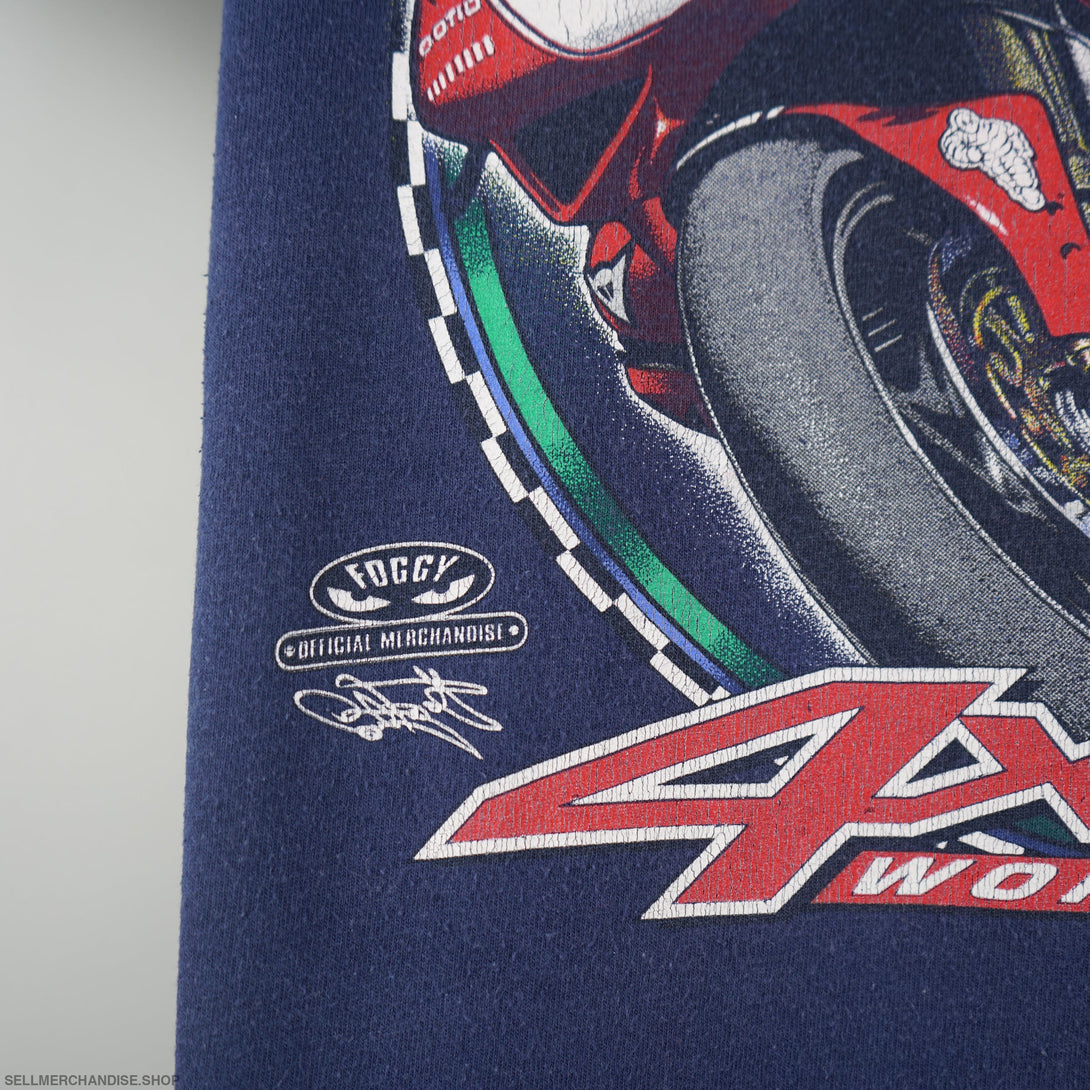 Vintage 1999 Carl Fogarty T-Shirt Superbike Champion