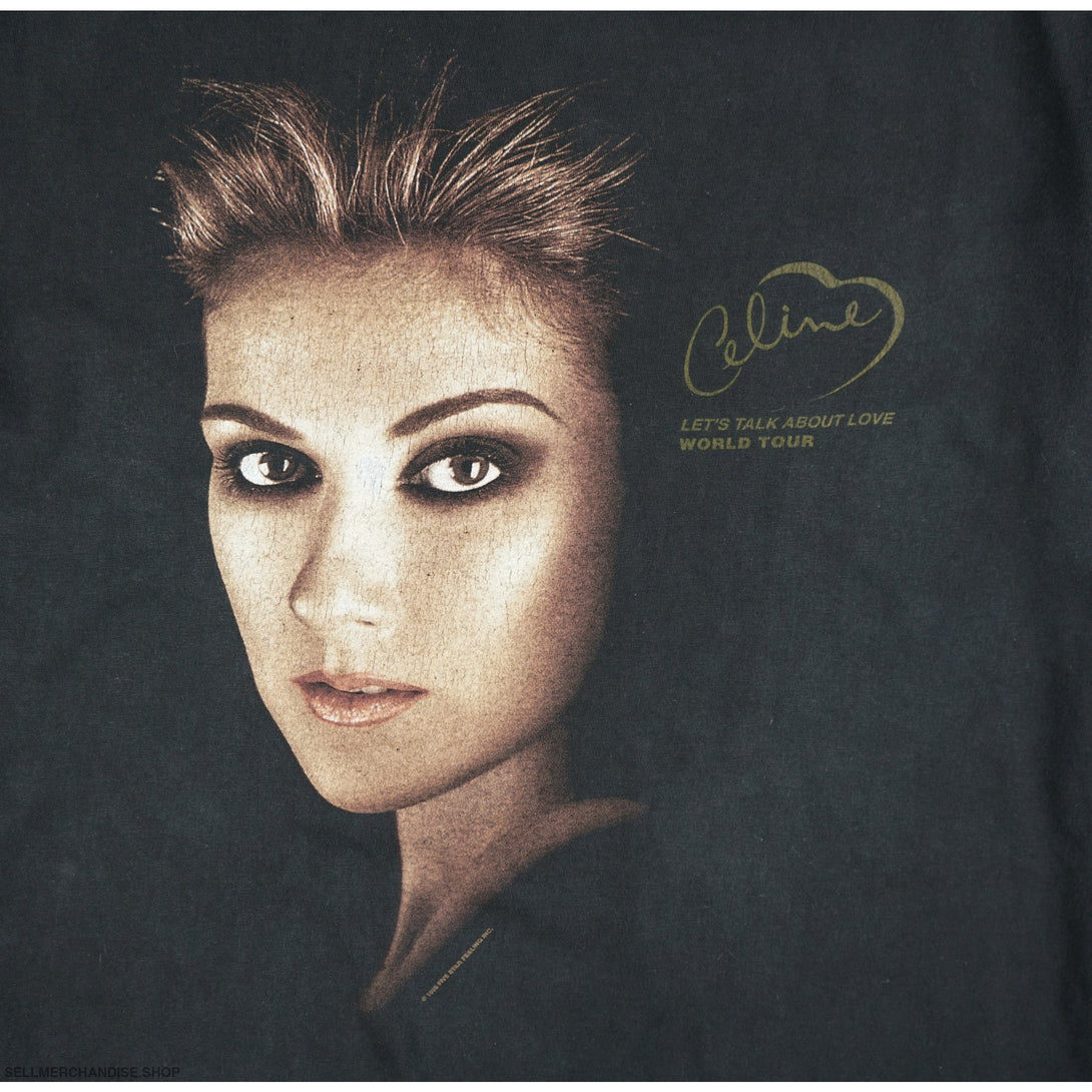 Vintage 1999 Celine Dion Tour T-Shirt Let's Talk About Love