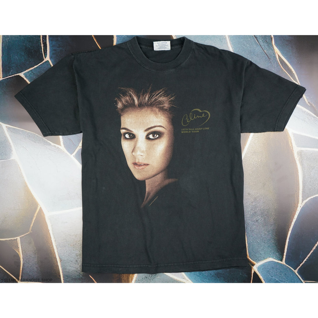 Vintage 1999 Celine Dion Tour T-Shirt Let's Talk About Love