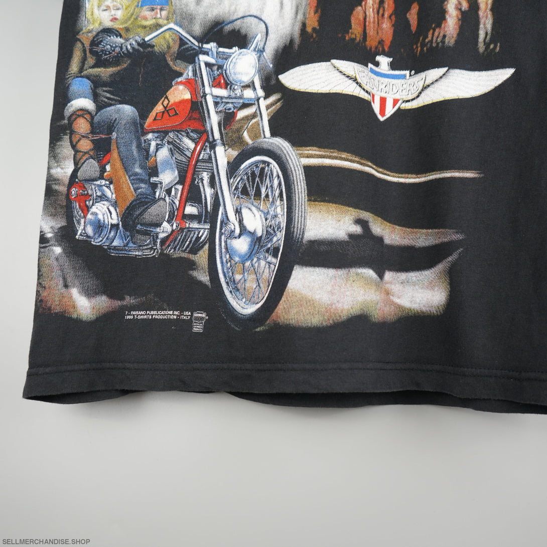Vintage 1999 Easyriders Eagle All Over Print T-Shirt