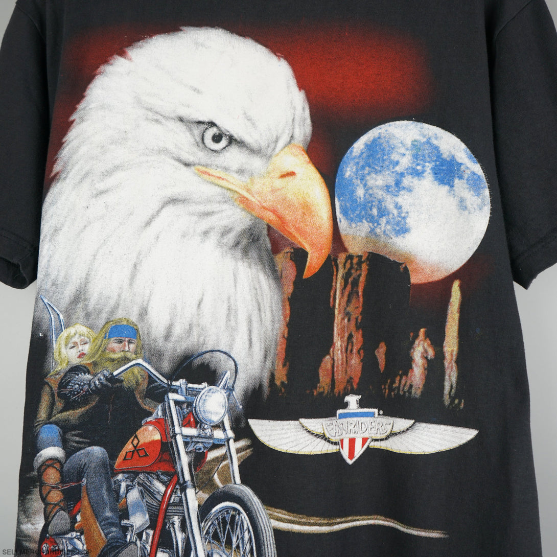 Vintage 1999 Easyriders Eagle All Over Print T-Shirt