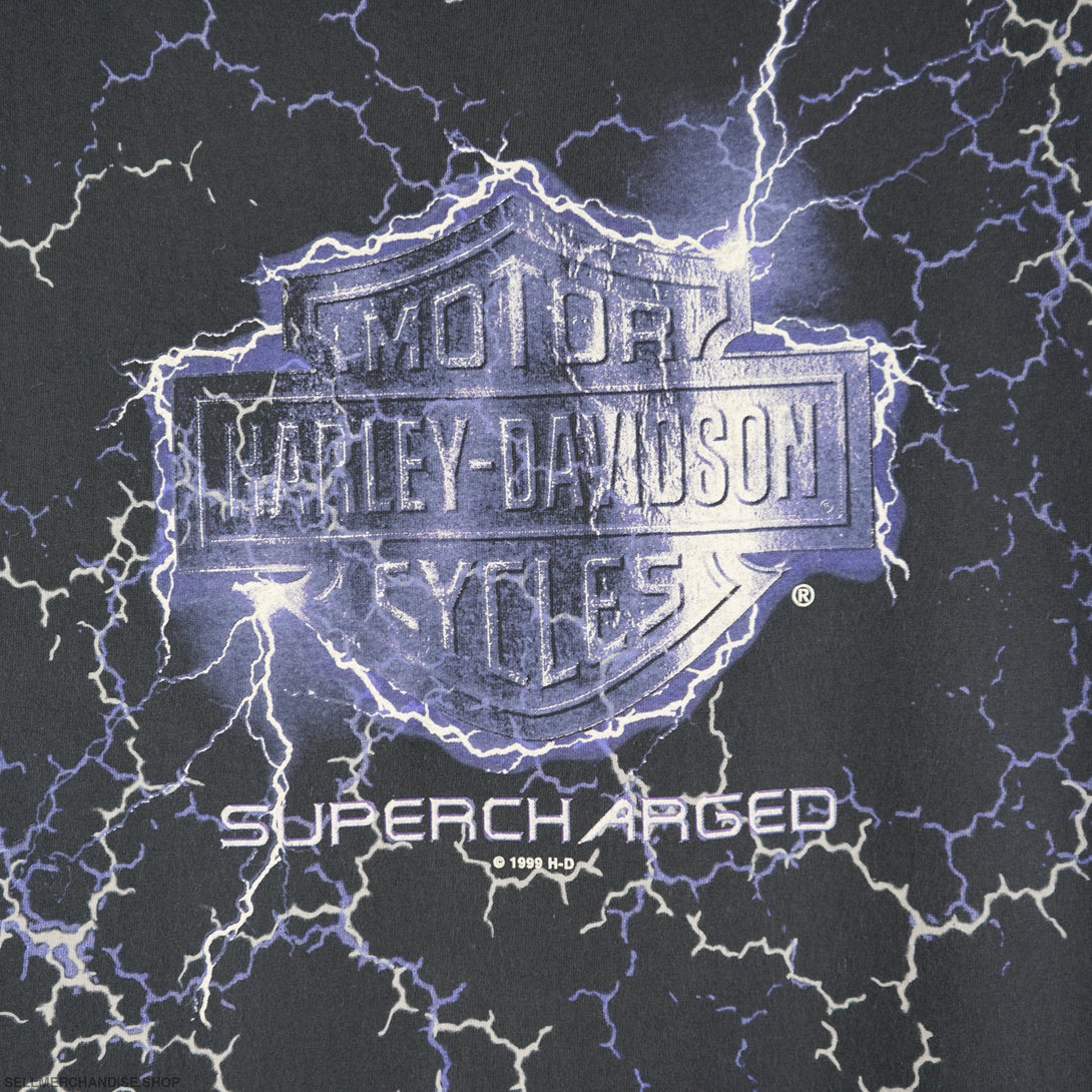 Vintage 1999 Harley Davidson Supercharged T-Shirt