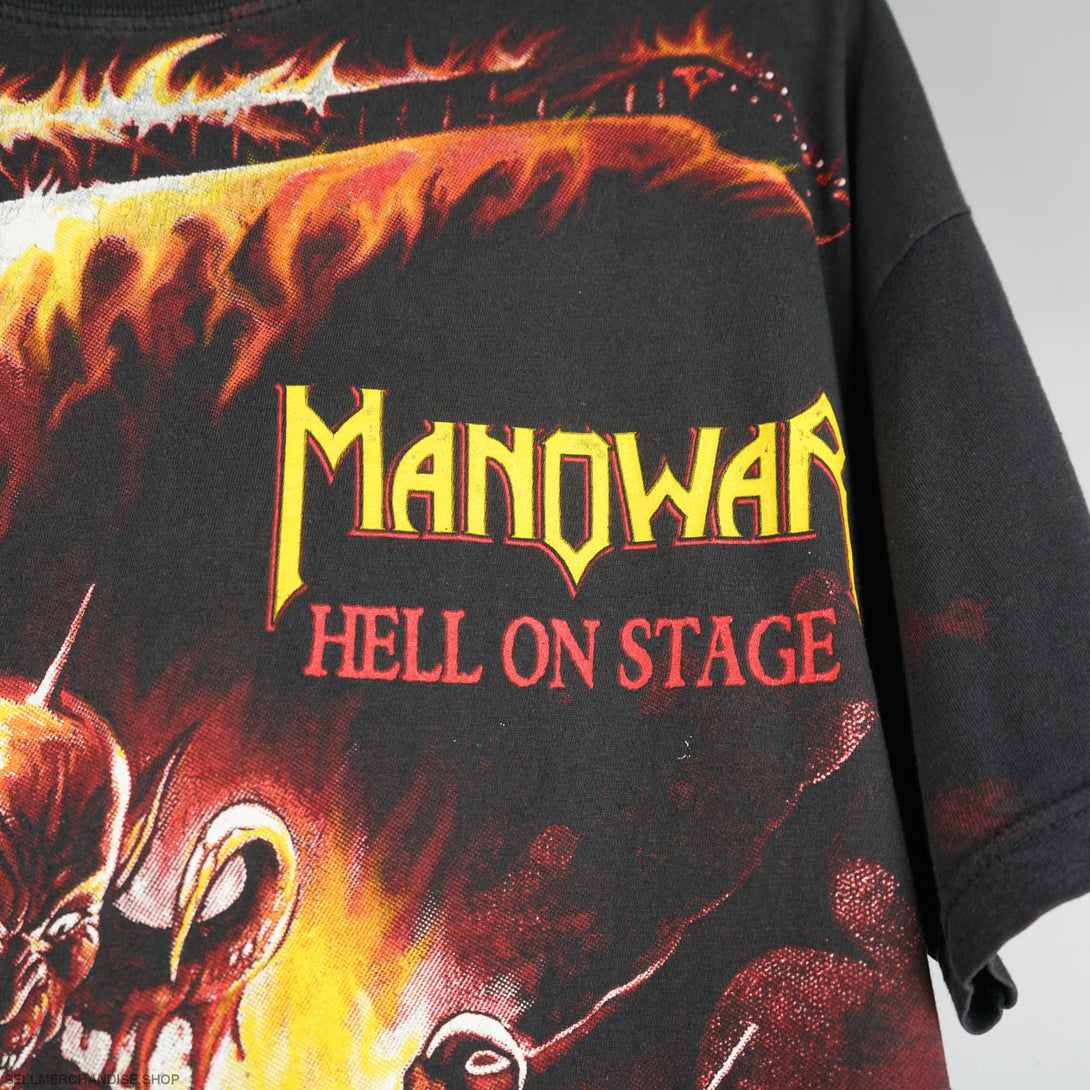 Vintage 1999 Manowar T-shirt Hell On Stage