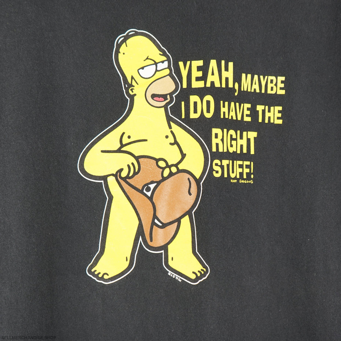 Vintage 1999 Naked Homer Simpson T-Shirt