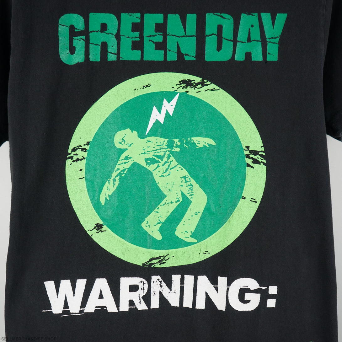 Vintage 2000 Green Day T-Shirt Warning