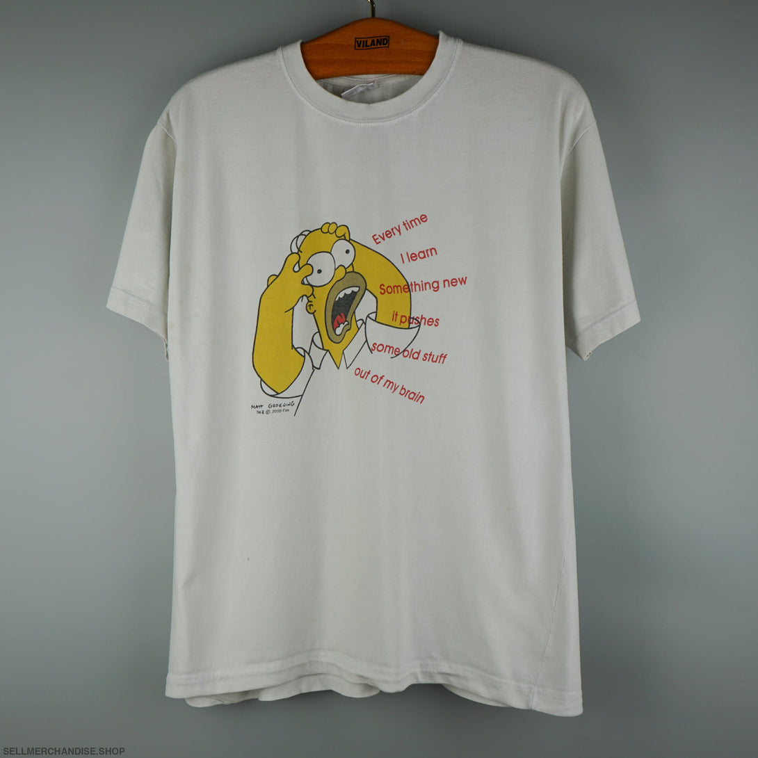 Vintage 2000 Homer Simpson Brain T-Shirt