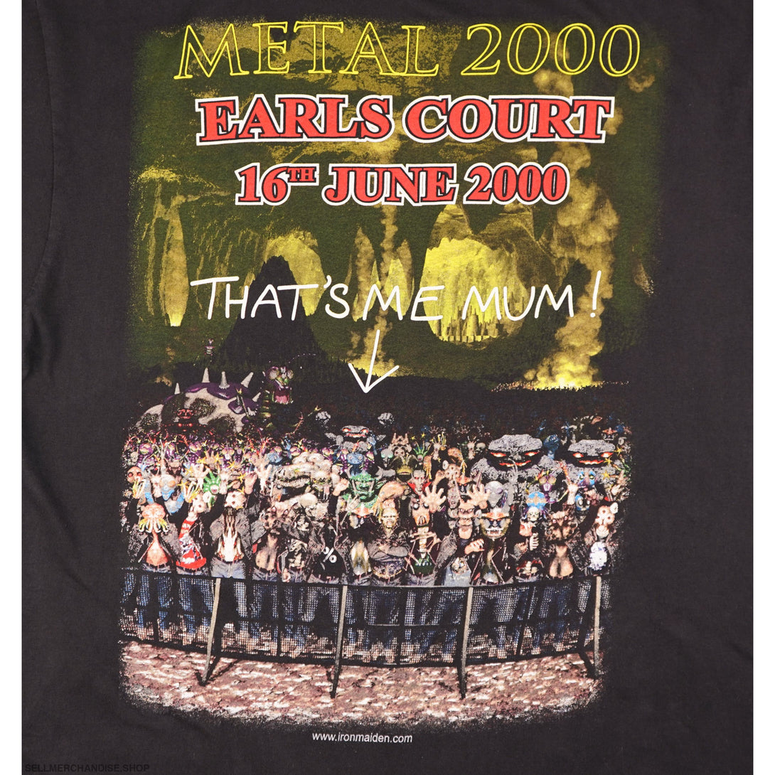 Vintage 2000 Iron Maiden Concert T-Shirt Earls Court