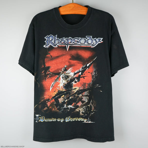 Vintage 2000 Rhapsody of Fire T-Shirt Dawn of Victory