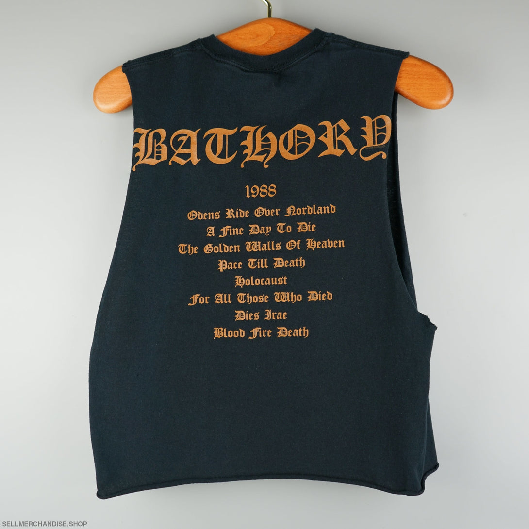 Vintage 2000s Bathory Black Metal Chopped T-Shirt