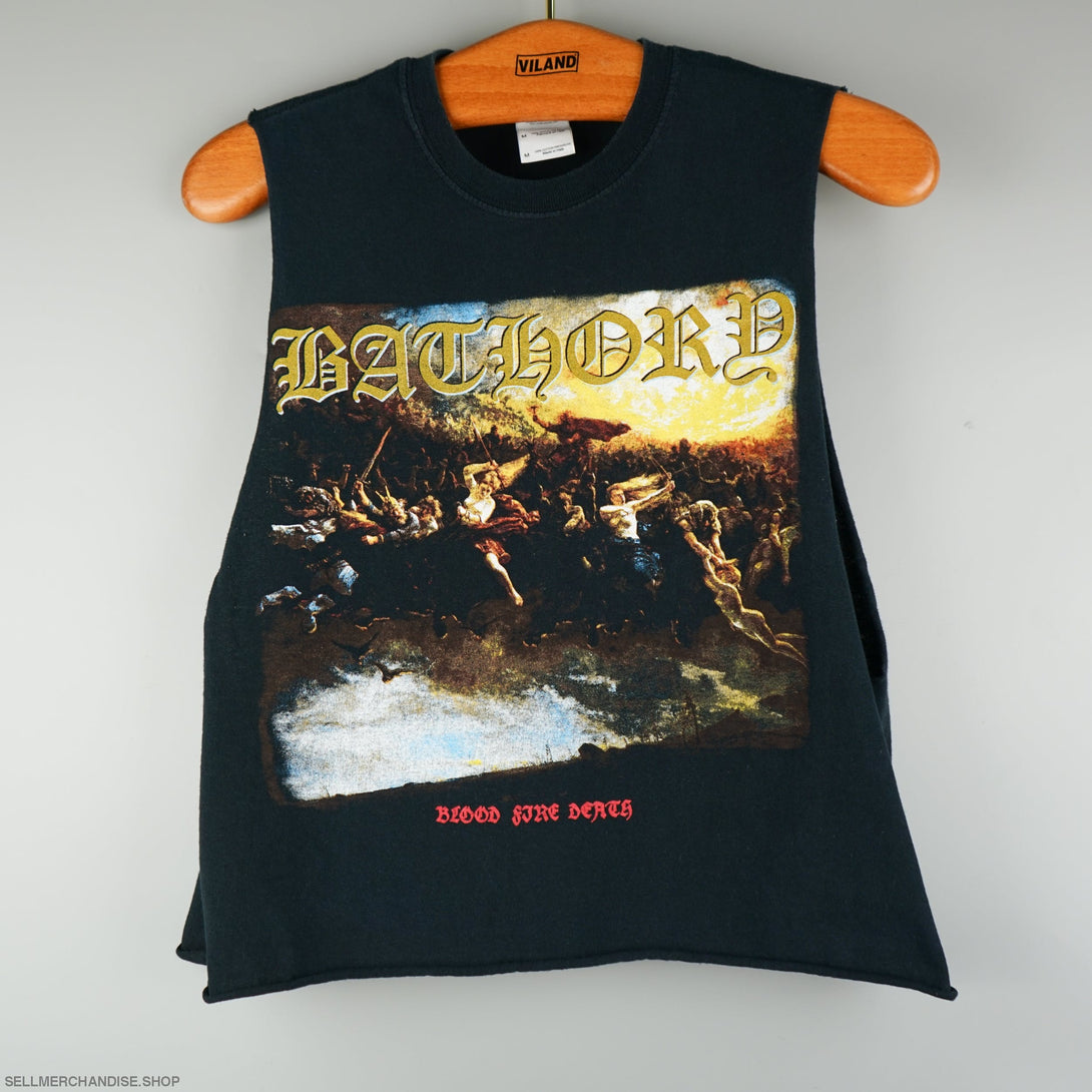 Vintage 2000s Bathory Black Metal Chopped T-Shirt