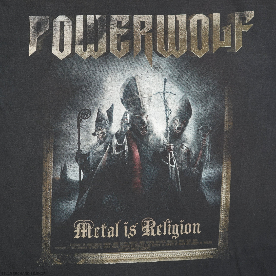 Vintage 2000s Powerwolf T-Shirt Metal Is Religion