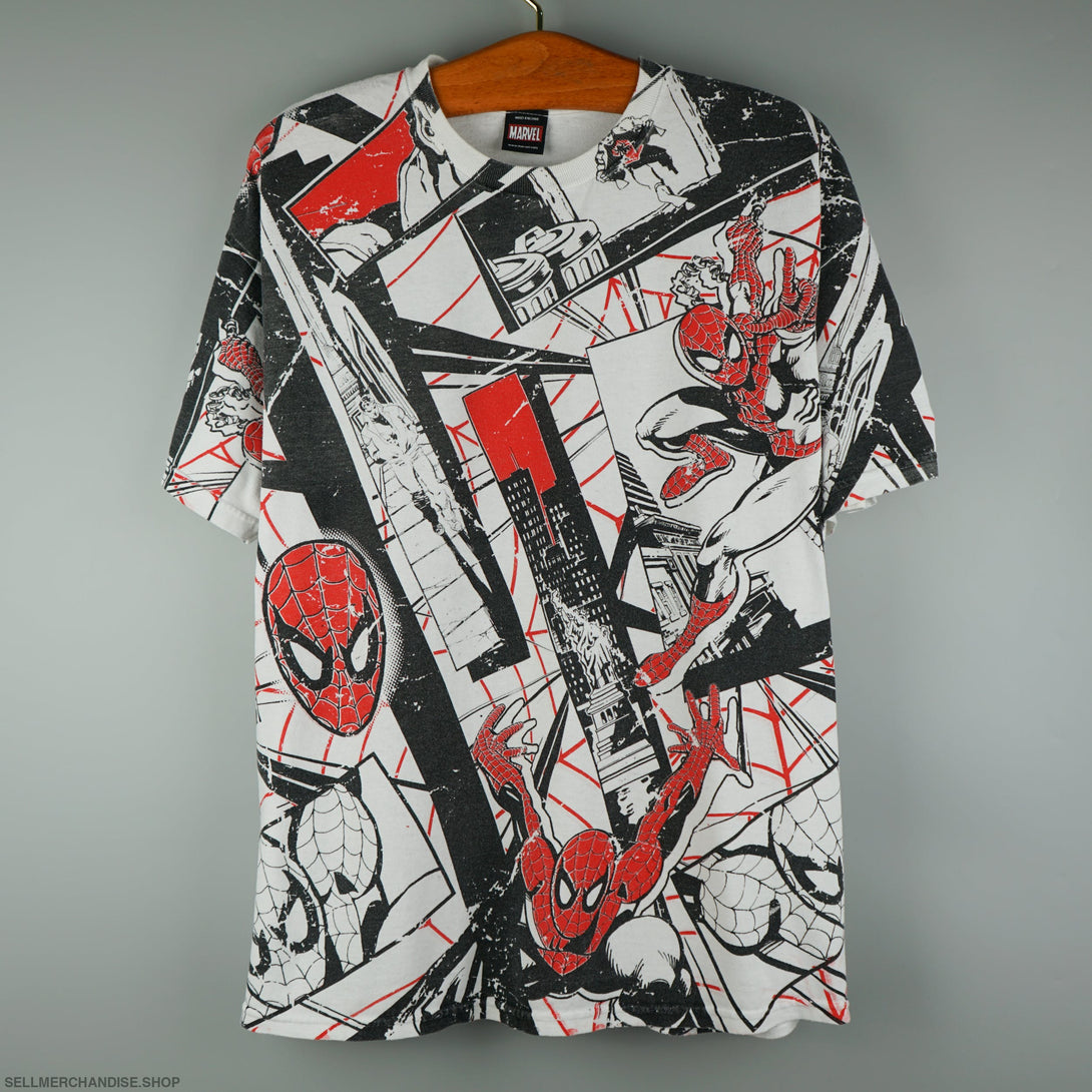 Vintage 2000s Spider Man Marvel Comics Mad Engine T-Shirt