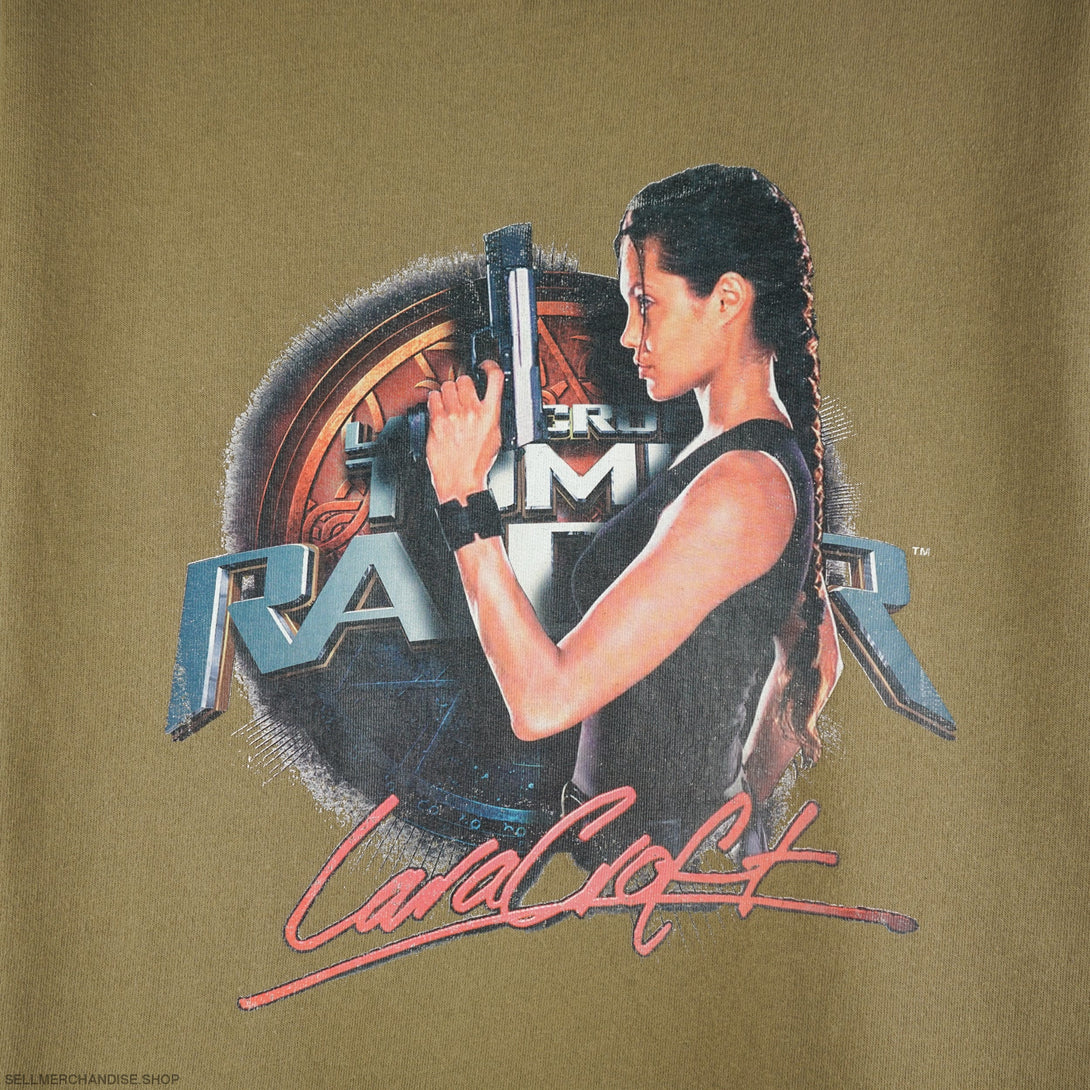 Vintage 2001 Lara Croft Tomb Rider Angelina Jolie T-Shirt