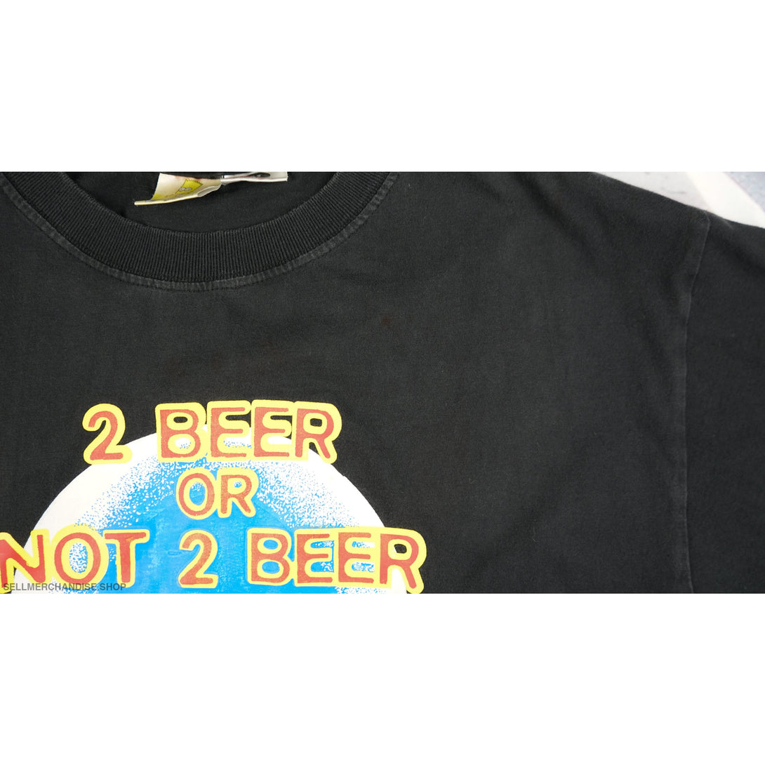 Vintage 2002 Homer Simpson Drunk T-Shirt 2 Beer Or Not