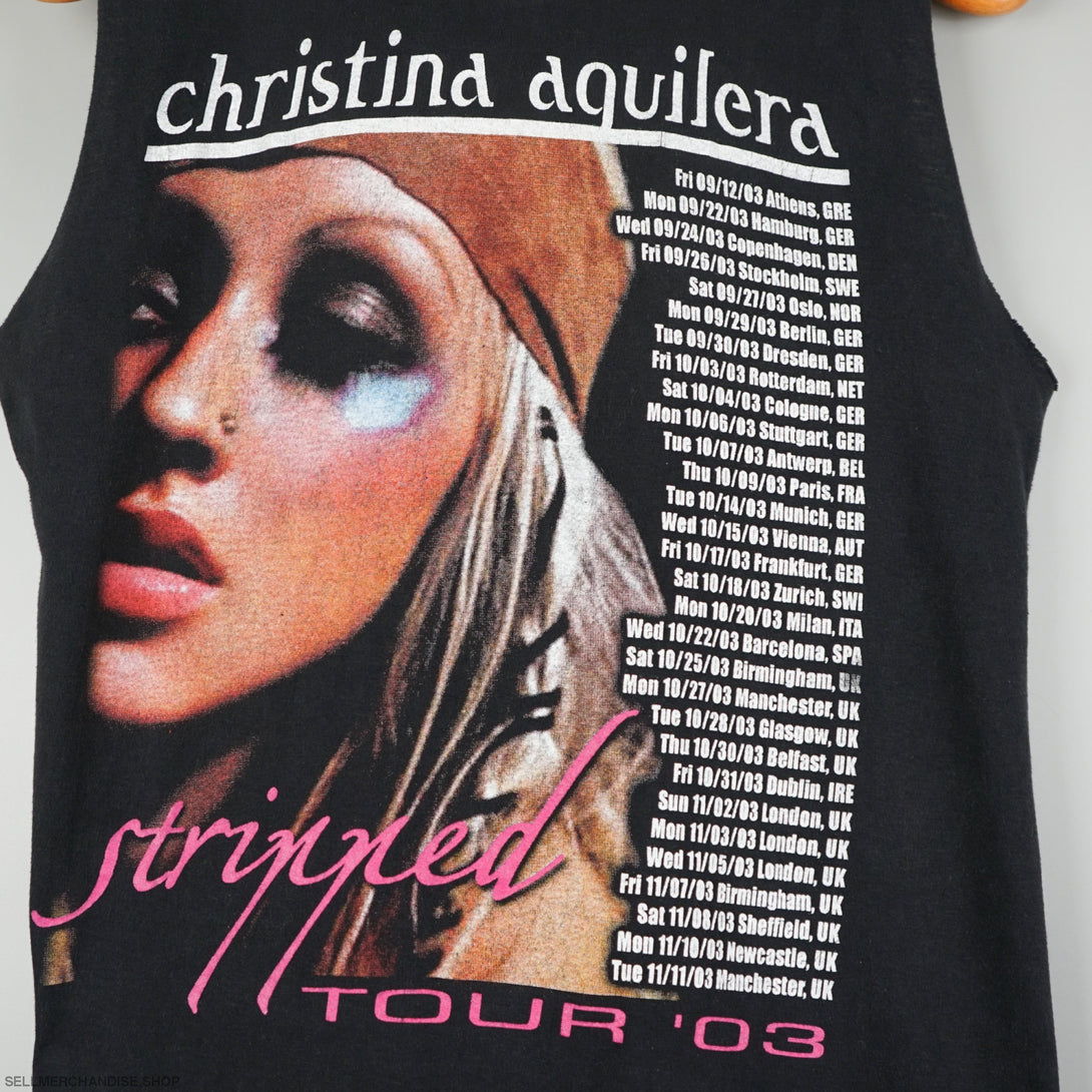 Vintage 2003 christina aguilera tour t-shirt