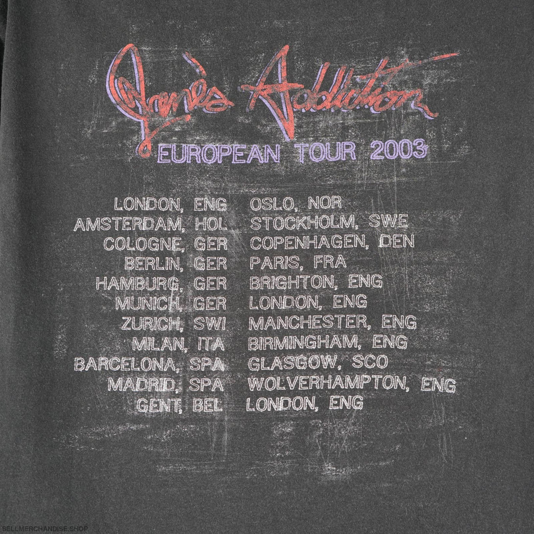 Vintage 2003 Janes Addiction tour t-shirt