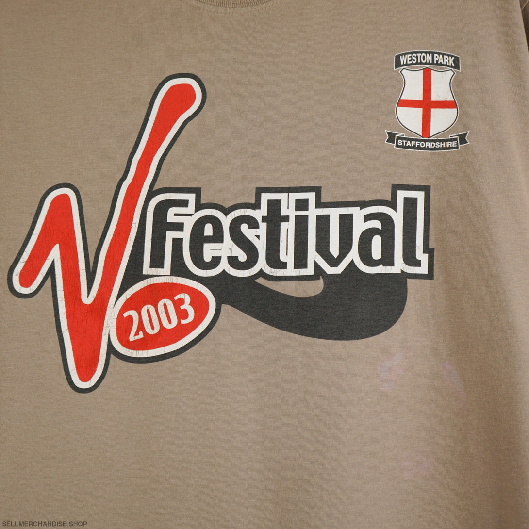 Vintage 2003 V Festival t-shirt Red Hot Chili Peppers Coldplay