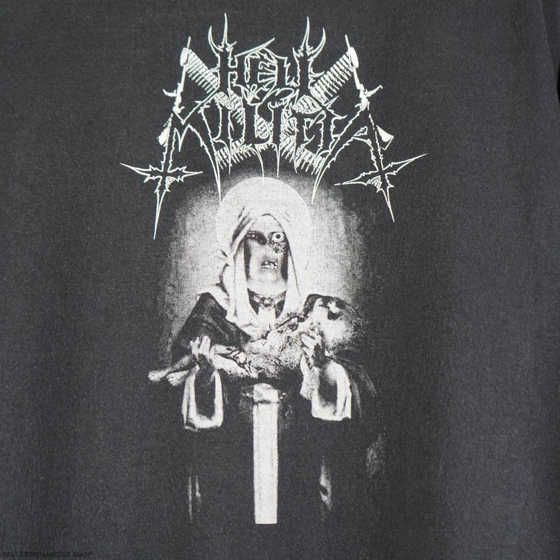 Vintage 2005 Hell Militia black metal t-shirt