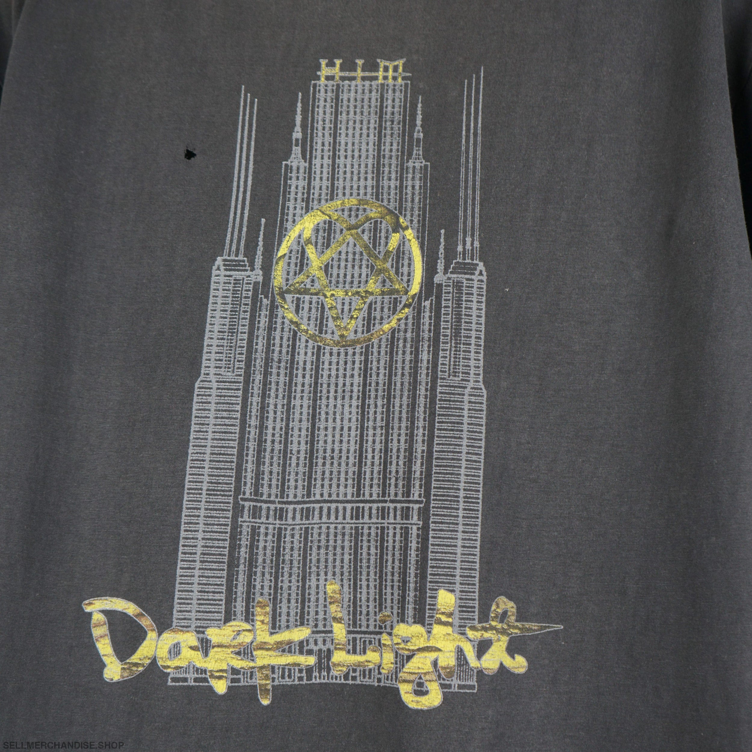 2005年 HIM ヒム Dark Light Tシャツ Lサイズ 黒 Vintage 2005 HIM band Dark Light t-shirt