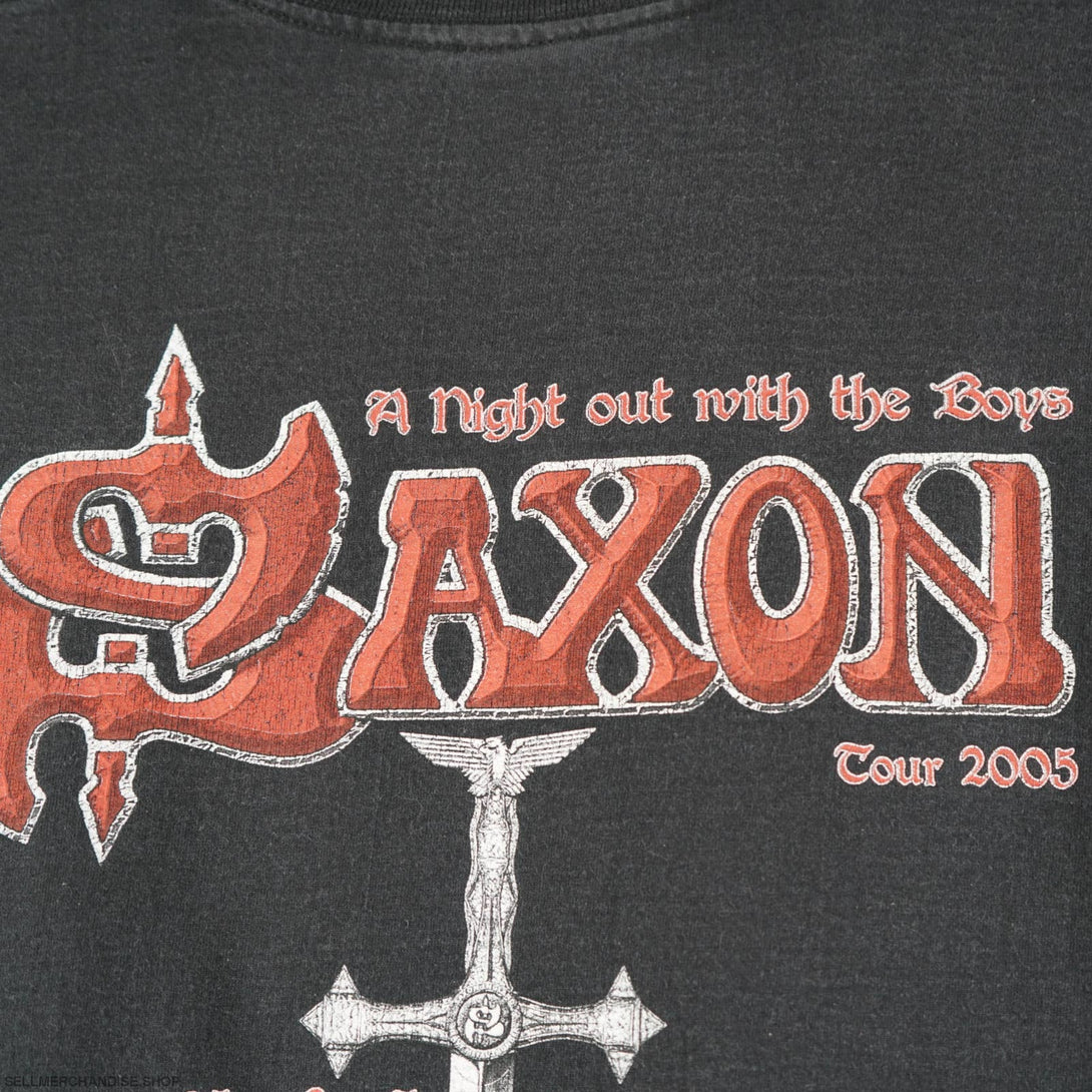 Vintage 2005 Saxon Tour T-Shirt Night Out With The Boys