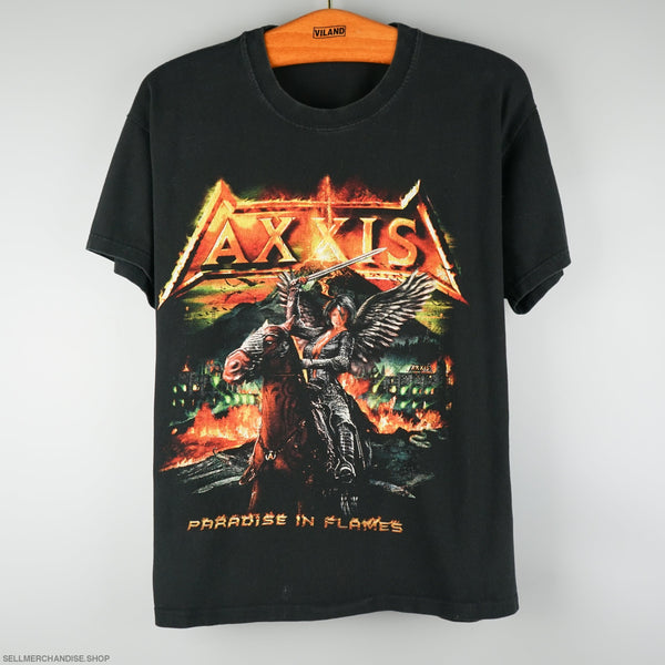 Vintage 2006 Axxis Band Tour T-Shirt Paradise In Flames