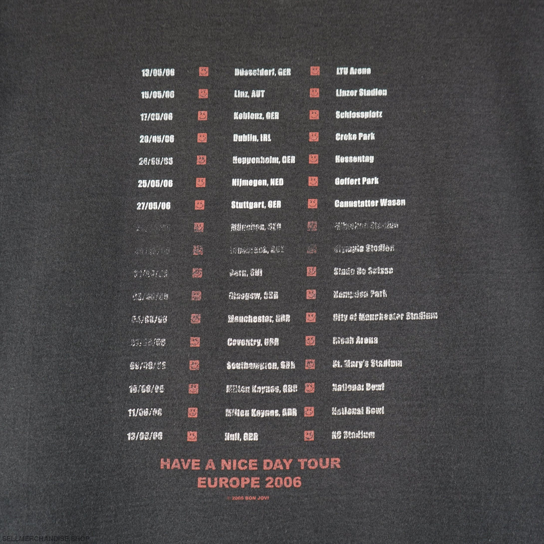 Vintage 2006 Bon Jovi Europe Tour T-Shirt