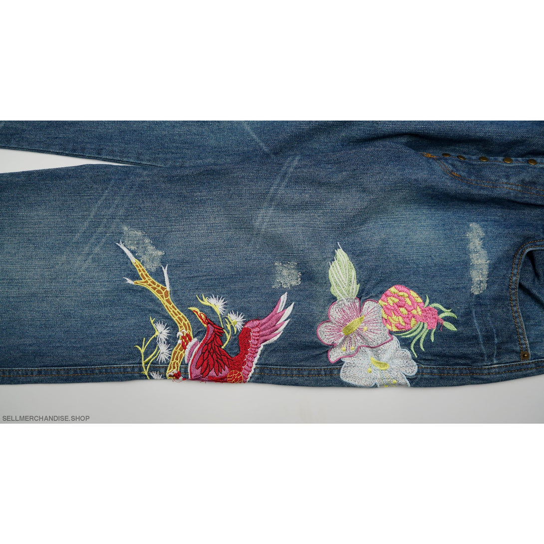 Vintage 2006 Dolce Gabbana Hawaii Embroided Jeans