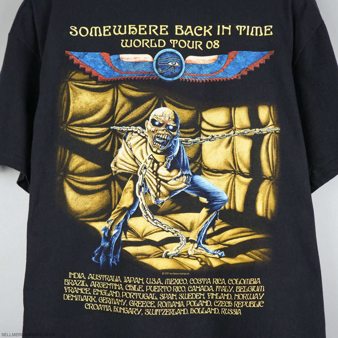 Vintage 2008 Iron Maiden tour t-shirt Somewhere back in time