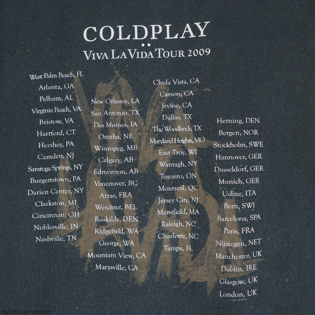 Vintage 2009 ColdPlay t-shirt Viva La Vida Tour