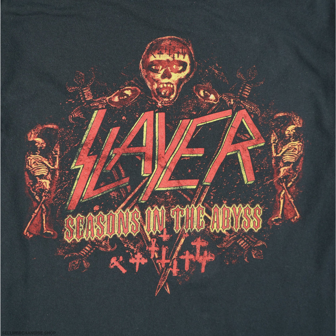 Vintage 2010s Slayer Concert T-Shirt Seasons in the Abyss