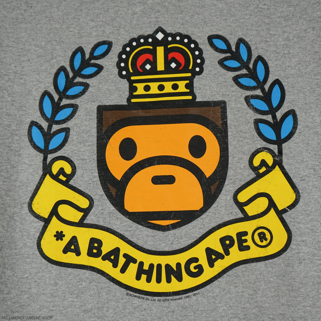 Vintage 2011 Bape Baby Milo Crown T-Shirt