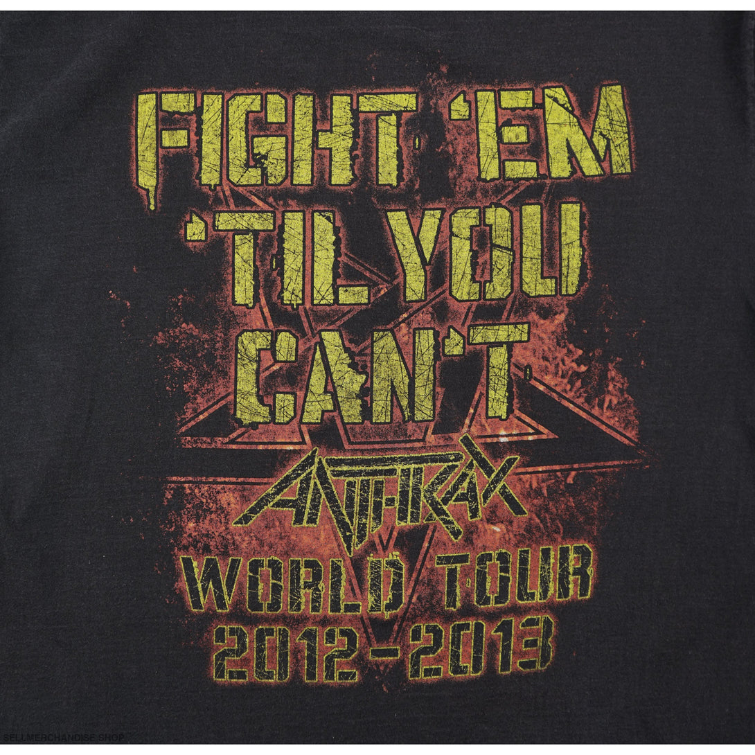 Vintage 2012 Anthrax Tour T-Shirt