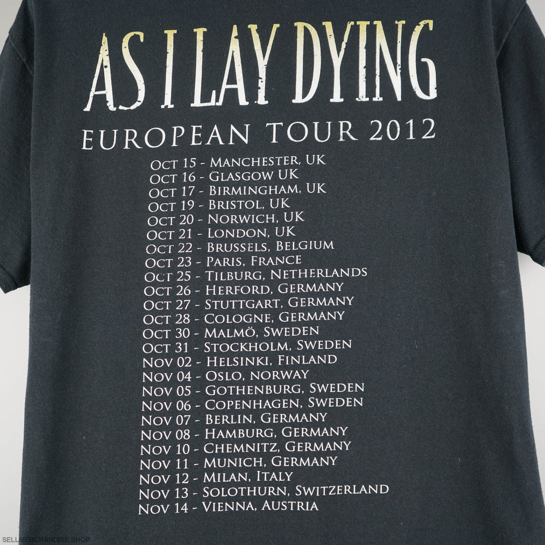 Vintage 2012 As I Lay Dying Tour t-shirt