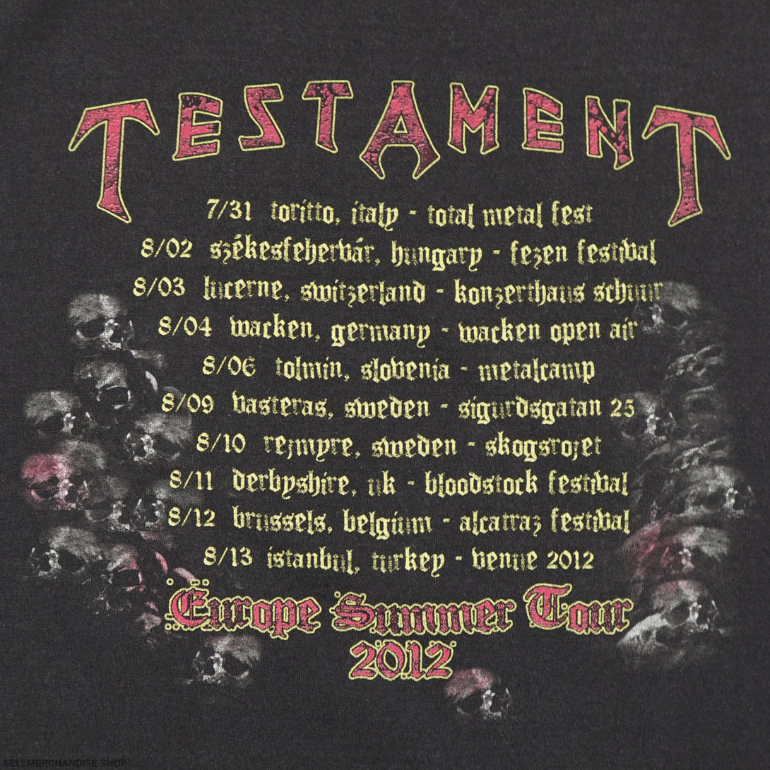 Vintage 2012 Testament Tour T-Shirt