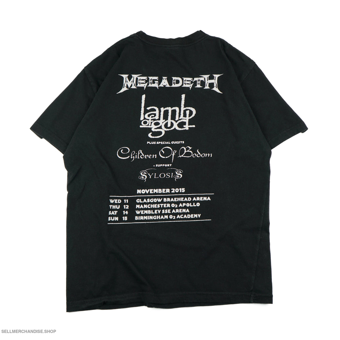 Vintage 2016 Megadeth Dystopia Concert T-Shirt Lamb Of God