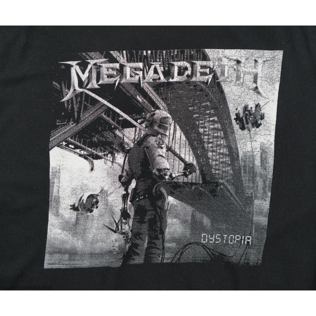 Vintage 2016 Megadeth Dystopia Concert T-Shirt Lamb Of God