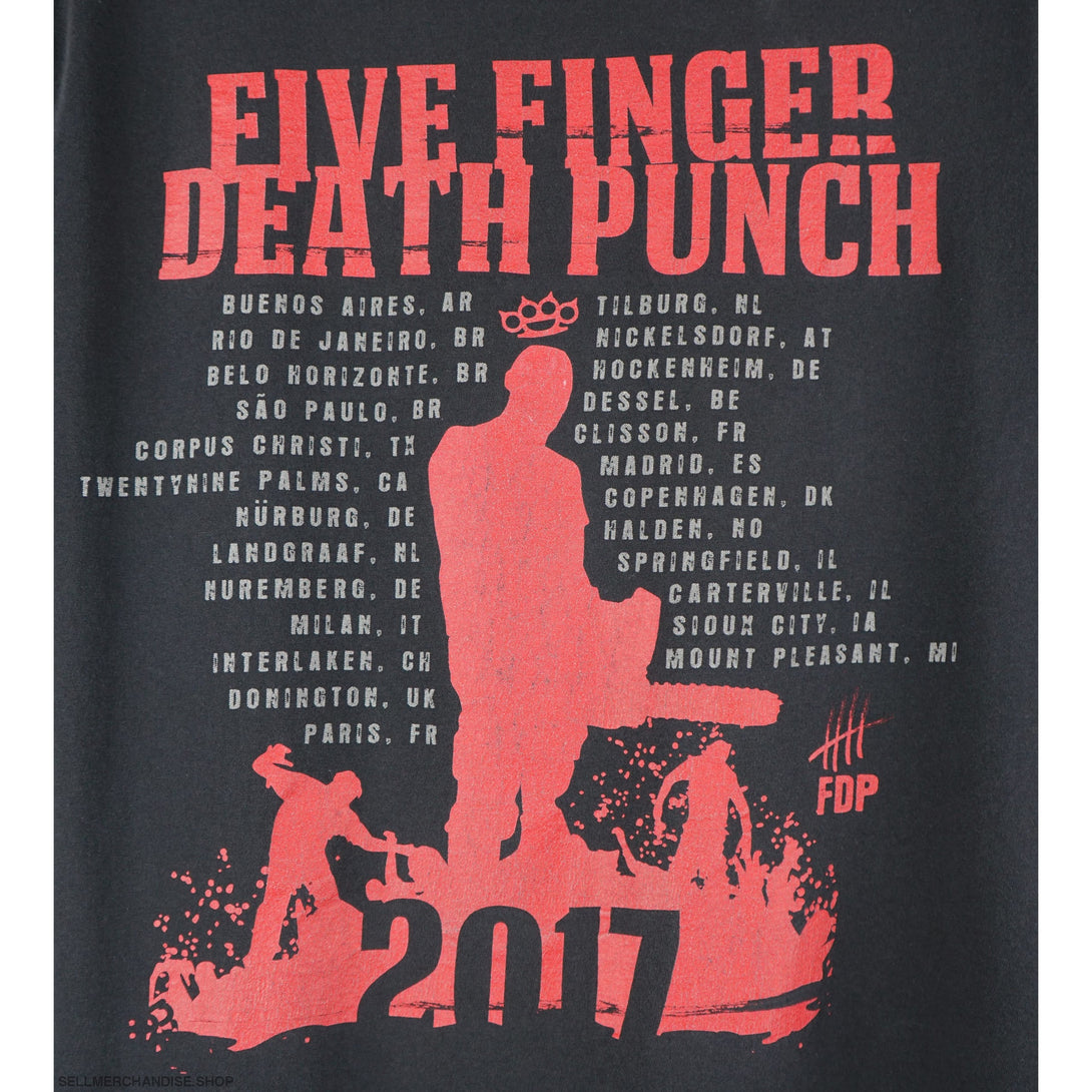 Vintage 2017 Five Finger Death Punch Tour T-Shirt