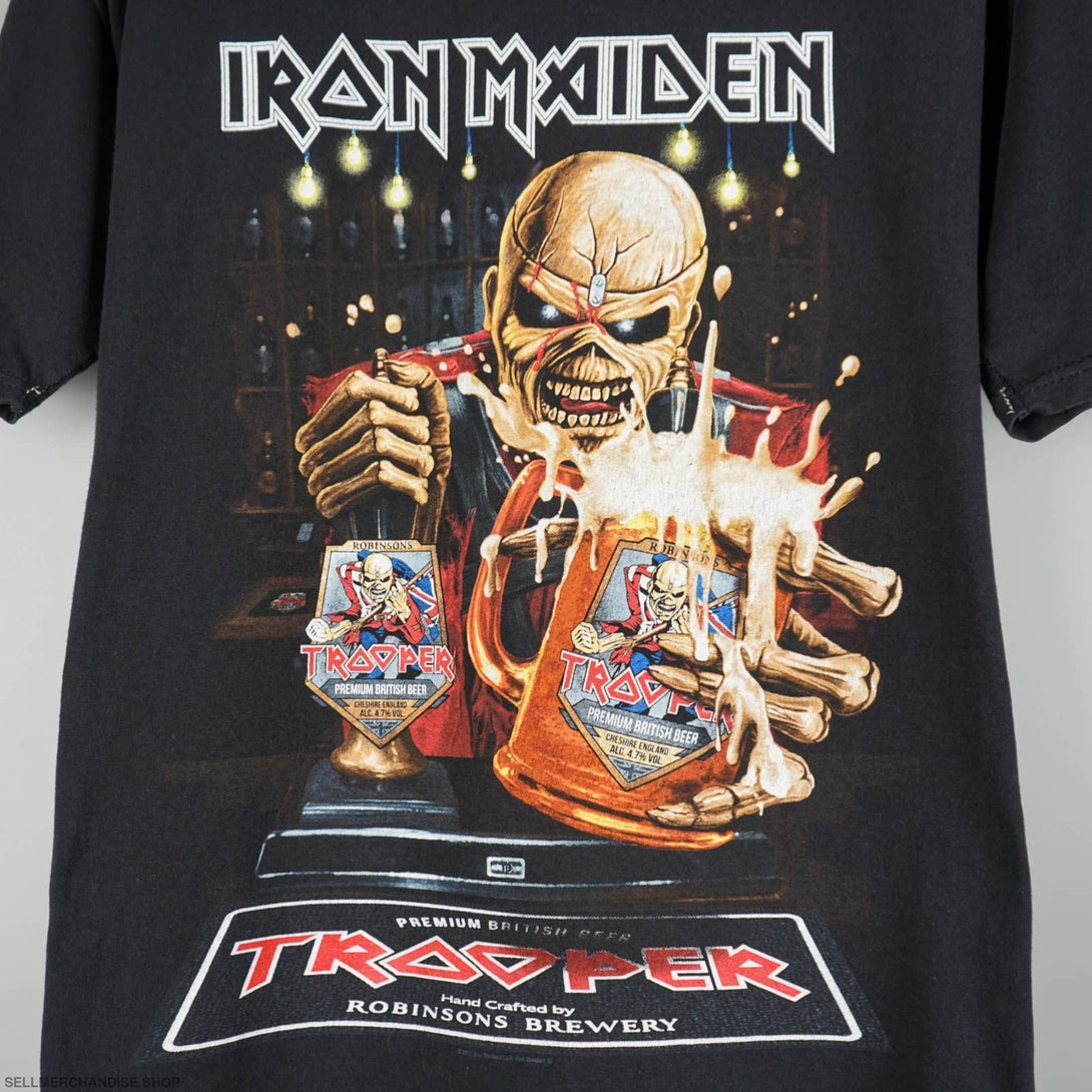 Vintage 2017 Iron Maiden Trooper Beer t-shirt Thrashed