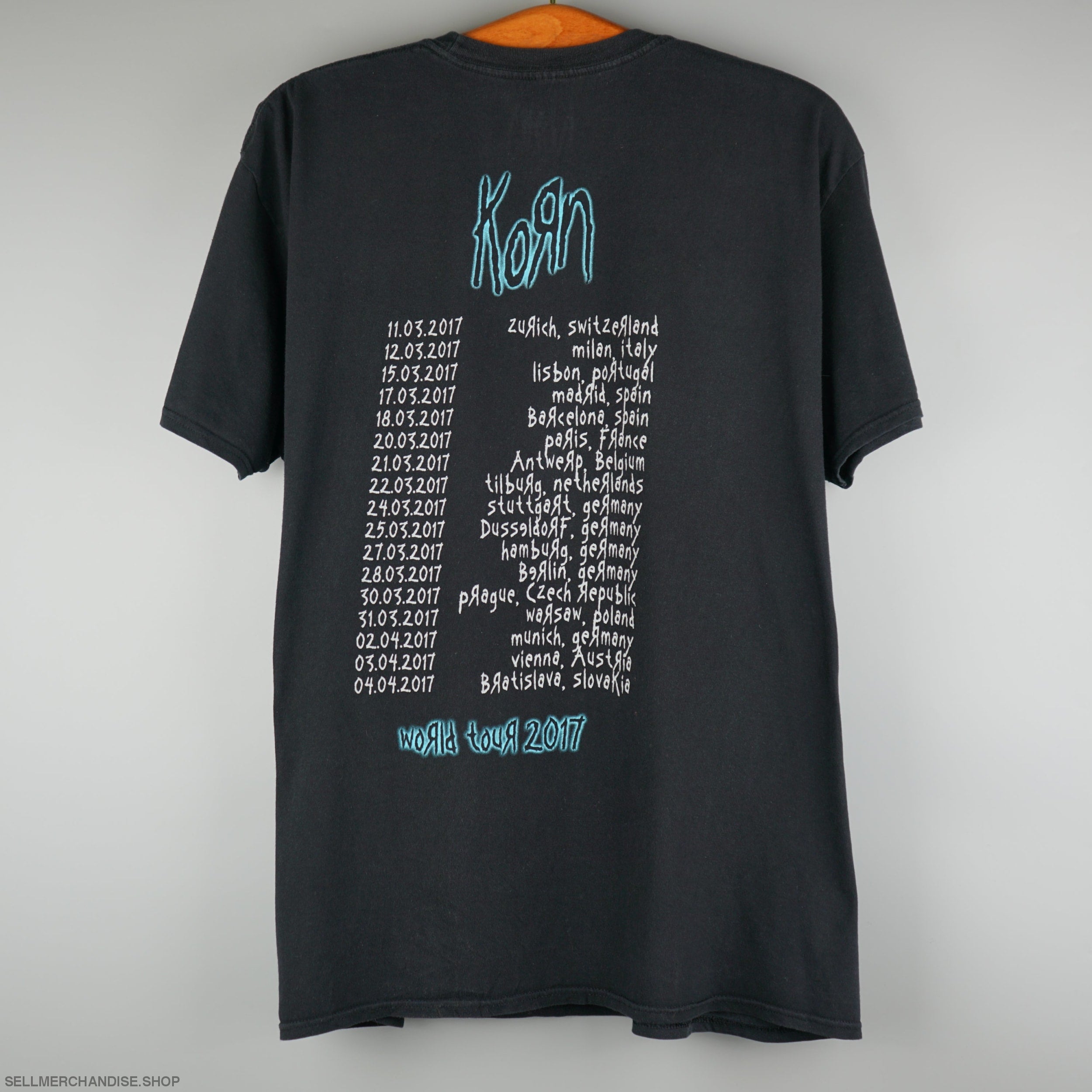 【L】KORN 2017 US TOUR Tシャツ Vintage 2017 Korn Tour t-shirt