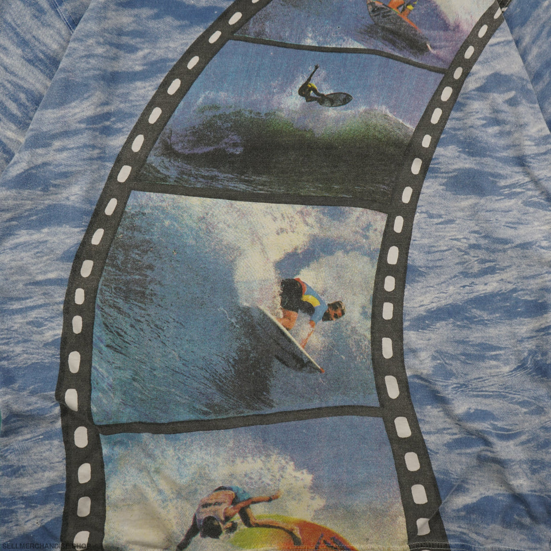 Vintage 90s All Over Print Surfing T-Shirt